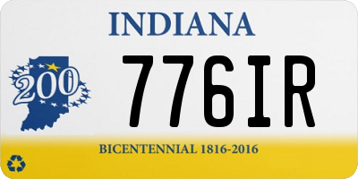 IN license plate 776IR