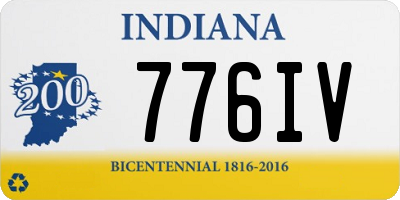IN license plate 776IV