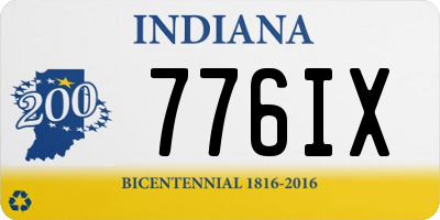 IN license plate 776IX