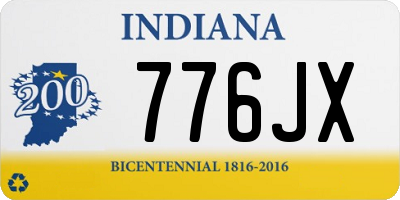 IN license plate 776JX