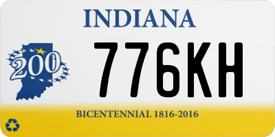 IN license plate 776KH
