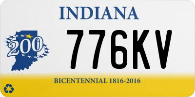 IN license plate 776KV