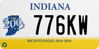 IN license plate 776KW