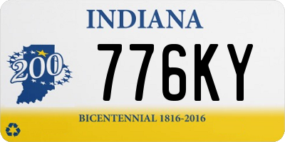 IN license plate 776KY