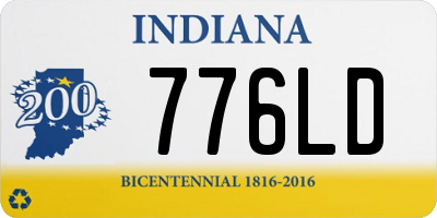 IN license plate 776LD