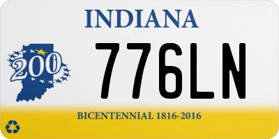 IN license plate 776LN