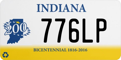 IN license plate 776LP