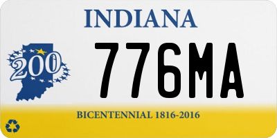 IN license plate 776MA