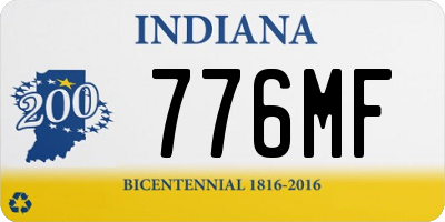 IN license plate 776MF