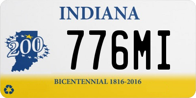 IN license plate 776MI