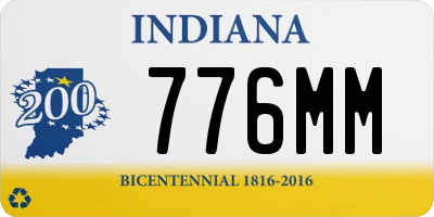 IN license plate 776MM