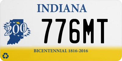 IN license plate 776MT