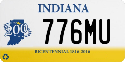 IN license plate 776MU