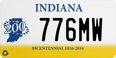 IN license plate 776MW