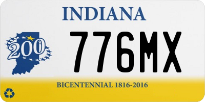IN license plate 776MX