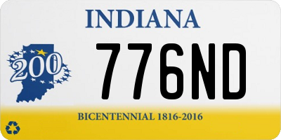 IN license plate 776ND