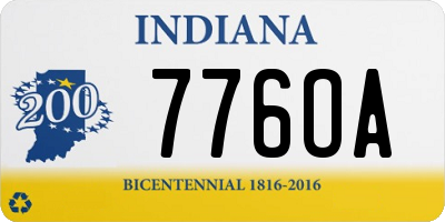 IN license plate 776OA