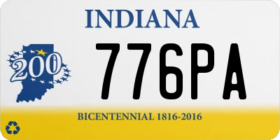 IN license plate 776PA
