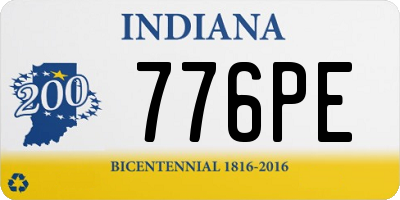 IN license plate 776PE