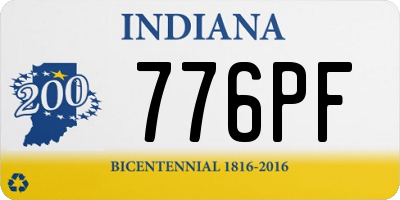 IN license plate 776PF