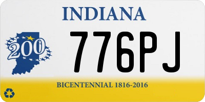 IN license plate 776PJ