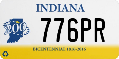 IN license plate 776PR