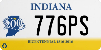 IN license plate 776PS