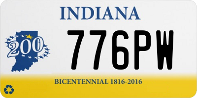 IN license plate 776PW