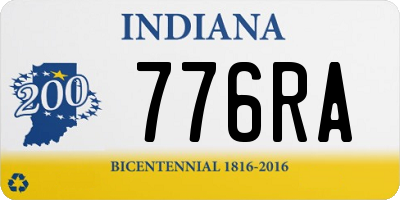IN license plate 776RA