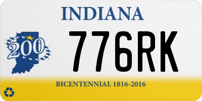 IN license plate 776RK