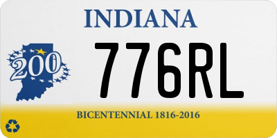 IN license plate 776RL