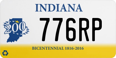 IN license plate 776RP