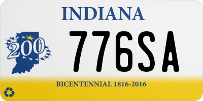 IN license plate 776SA