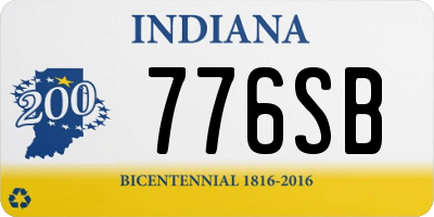 IN license plate 776SB