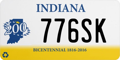 IN license plate 776SK