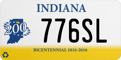 IN license plate 776SL