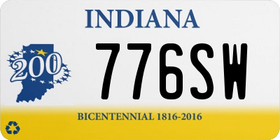 IN license plate 776SW