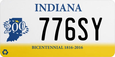 IN license plate 776SY