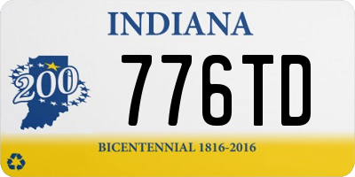 IN license plate 776TD