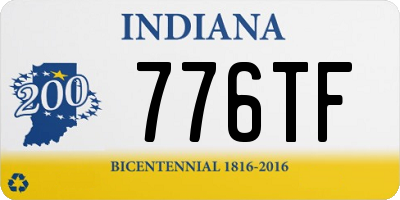 IN license plate 776TF