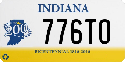 IN license plate 776TO