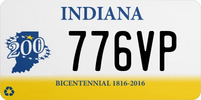 IN license plate 776VP