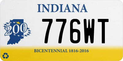 IN license plate 776WT