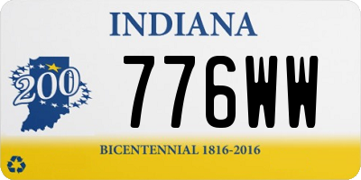 IN license plate 776WW