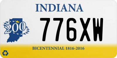 IN license plate 776XW