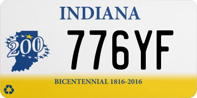 IN license plate 776YF