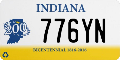 IN license plate 776YN