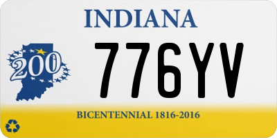 IN license plate 776YV