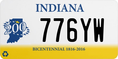 IN license plate 776YW