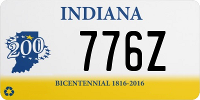 IN license plate 776Z